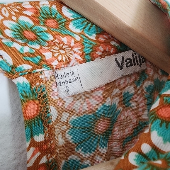 Valija Bohemian Floral Retro Tunic Dress Small - Picture 2 of 12